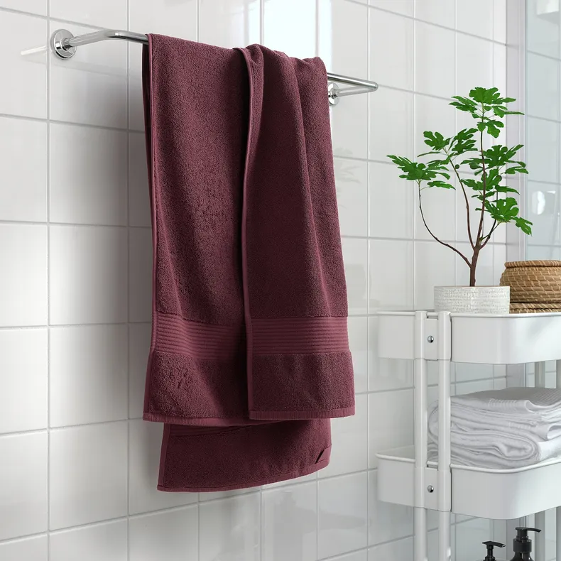 IKEA FREDRIKSJÖN ФРЕДРИКШЁН, банное полотенце, тёмно-красный, 70x140 см 405.527.49 фото №3