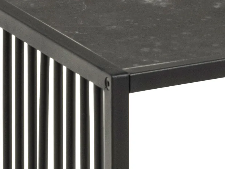 Стол журнальный BRW String, 120х60 см, черный / черный мрамор / прозрачный BLACK фото №3