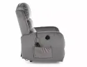 Крісло-реклайнер з електроприводом та фукцією масажу оксамитове  SIGNAL PEGASUS M Velvet, Bluvel 14 - сірий фото thumb №2