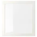 IKEA OSTVIK ОСТВИК, стеклянная дверь, белое / прозрачное стекло, 60x64 см 804.696.54 фото thumb №1