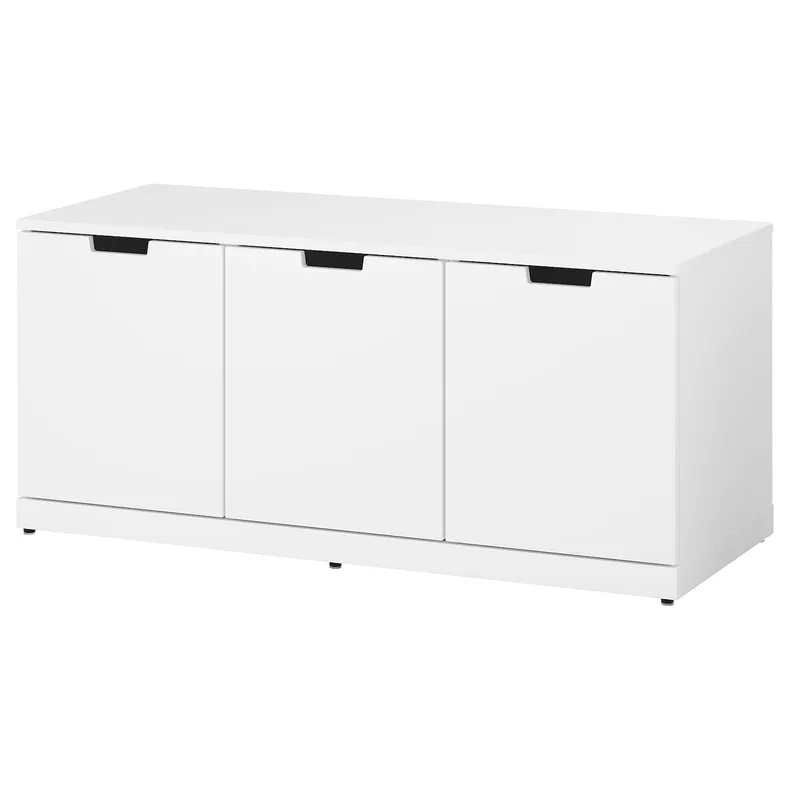 IKEA NORDLI НОРДЛІ, комод із 3 шухлядами, білий, 120x54 см фото №1