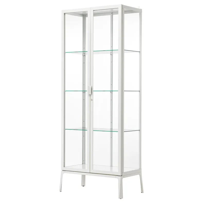 IKEA MILSBO МИЛЬСБУ, шкаф-витрина, белый, 73x175 см 003.964.16 фото №1