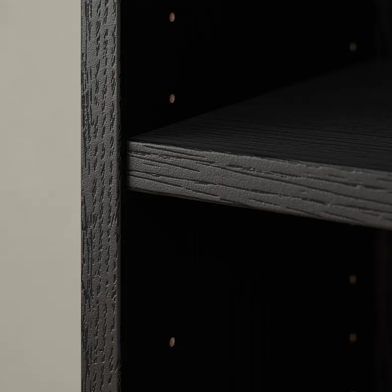 IKEA BILLY БІЛЛІ / OXBERG ОКСБЕРГ, книжкова шафа з дверцятами, чорний під дуб, 80x30x202 см 794.833.64 фото №5