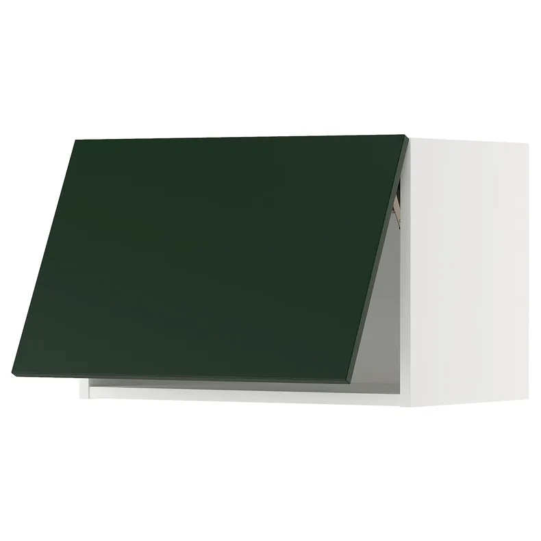 IKEA METOD МЕТОД, горизонтальный навесной шкаф, белый/Гавсторп темно-зеленый, 60x40 см 095.576.26 фото №1