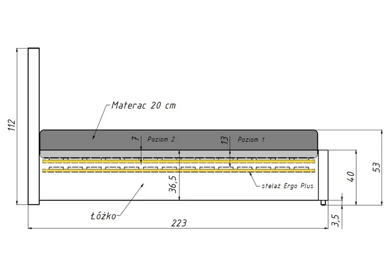 BRW Alexandra II, кровать 160, Ривьера 38 Зеленый LO-ALEXANDRA_II-160X200-G2_B9946E фото №3