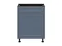 BRW Нижний кухонный шкаф Verdi 60 см правый с выдвижным ящиком mystic matt, черный/матовый FL_D1S_60/82_P/SMB-CA/MIM фото