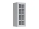 BRW Верхний кухонный шкаф Верди 40 см правый с дисплеем светло-серый матовый, греноловый серый/светло-серый матовый FL_G_40/95_PV-SZG/JSZM фото thumb №2