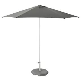 IKEA HÖGÖN ХЁГЁН, зонт от солнца с опорой, светло-серый / светло-серый, 270 см 694.768.06 фото