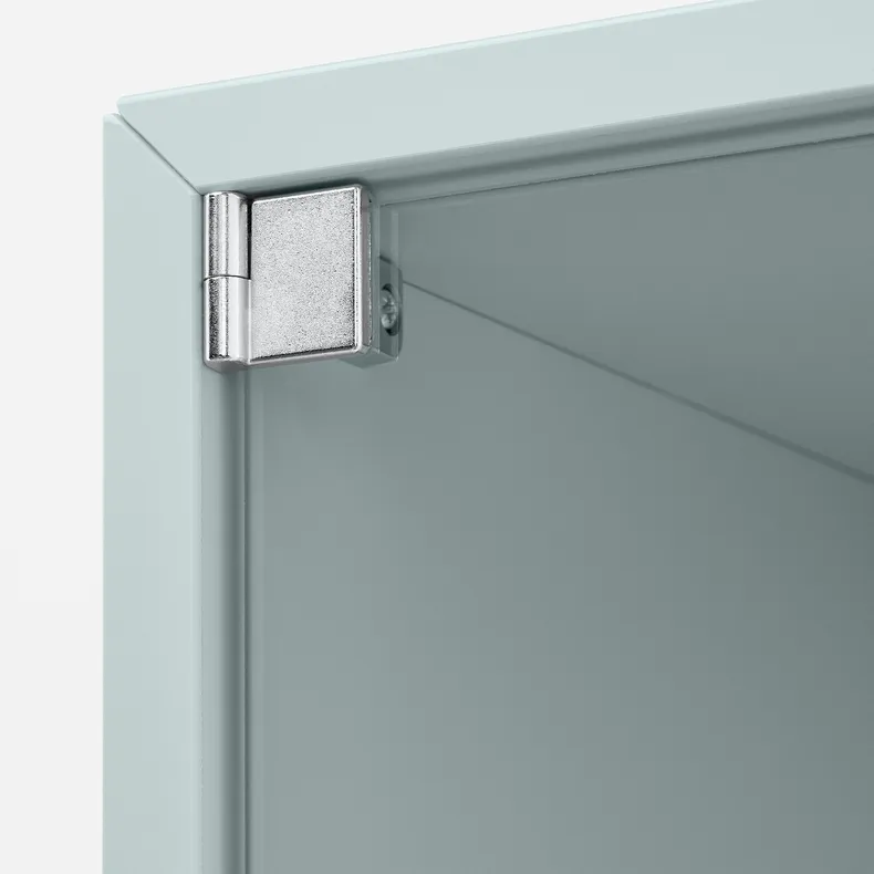 IKEA EKET ЕКЕТ, шафа навісна зі скляними дверцятами, світлий сіро-блакитний, 35x35x35 см 395.330.21 фото №4