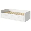IKEA BRIMNES БРИМНЭС, каркас кровати-кушетки с 2 ящиками, белый, 80x200 см 002.287.05 фото thumb №1