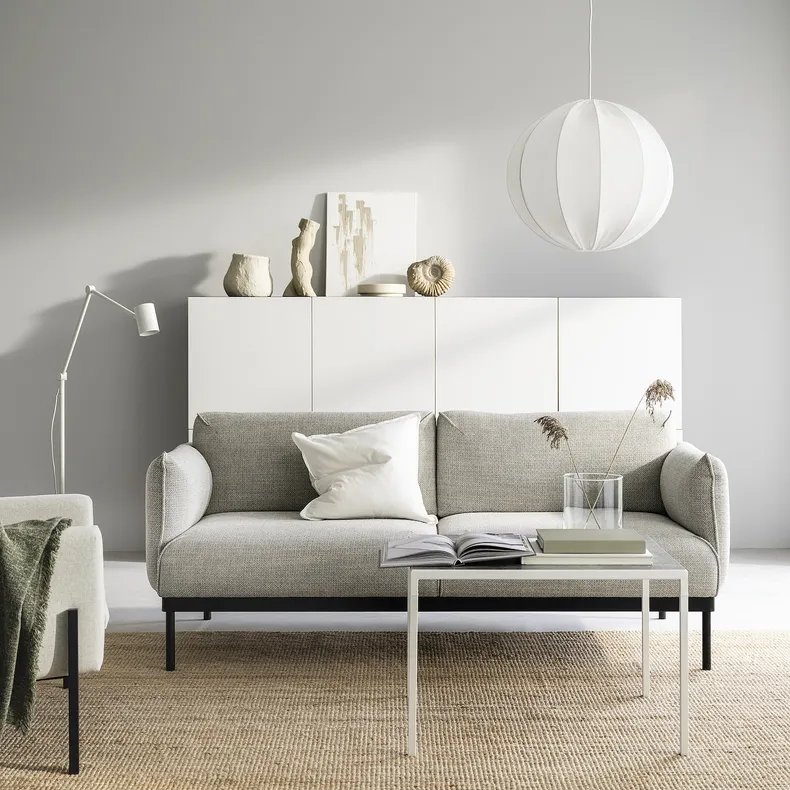 IKEA ÄPPLARYD ЭППЛАРЮД, 2-местный диван, Светло-серый 805.062.27 фото №2
