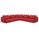 IKEA SÖDERHAMN СЕДЕРХАМН, кутовий диван, 6-місний, Тонеруд червоний 295.144.24 фото thumb №1