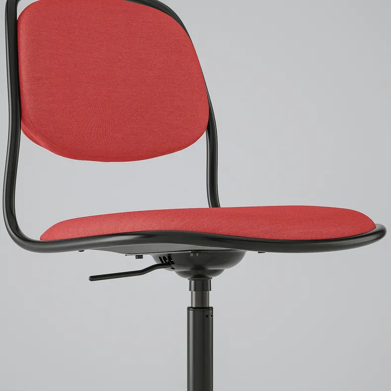 IKEA ÖRFJÄLL ОРФЬЄЛЛЬ, обертовий стілець, чорний / червоний 395.010.77 фото №4