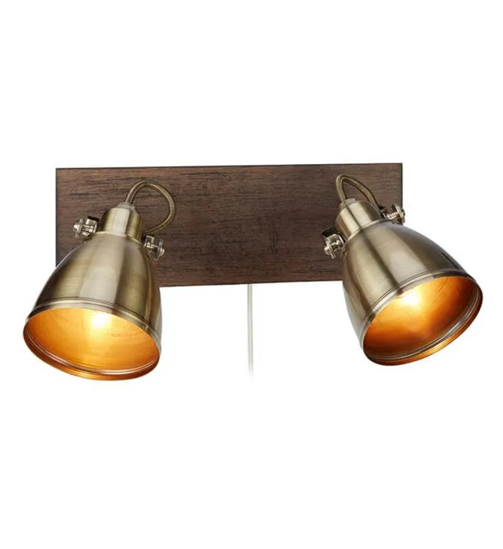 BRW Настінний світильник для лаунжу з регульованим лофт-коричневим кольором 080867 фото №1