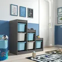 IKEA TROFAST, стеллаж для мусорных контейнеров, серый светло-синий/серый, 99x44x94 см 795.744.44 фото thumb №2