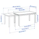 IKEA STRANDTORP СТРАНДТОРП, раздвижной стол, белый, 150 / 205 / 260x95 см 404.872.78 фото thumb №5