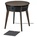 IKEA STARKVIND СТАРКВІНД, стіл з очищувачем повітря, додатковий газовий фільтр морений дубовий шпон / темно-коричневий 394.442.18 фото thumb №1