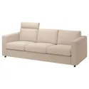 IKEA VIMLE ВІМЛЕ, 3-місний диван, з узголів'ям/ХАЛЛАРП бежевий 893.990.39 фото thumb №1