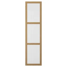 IKEA TONSTAD ТОНСТАД, дверцята з петлями, дуб okl / скло, 50x195 см 595.530.46 фото