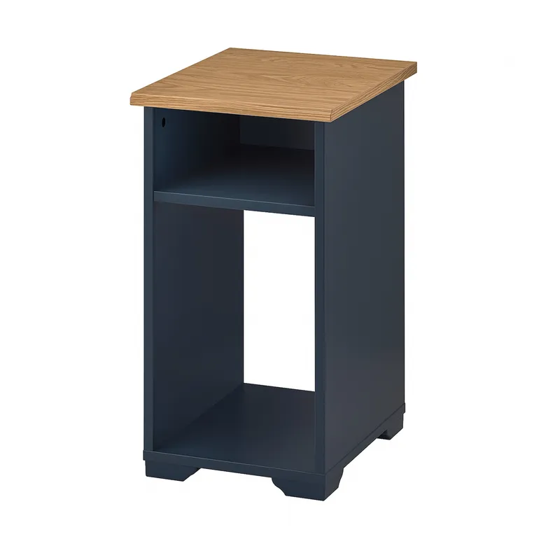 IKEA SKRUVBY СКРУВБЮ, журнальний столик, чорно-синій, 40x32 см 505.319.83 фото №1