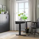 IKEA MITTZON МІТТЗОН, стіл регульований, електричний okl попелястий пофарбований чорний / чорний, 120x60 см 895.265.94 фото thumb №5