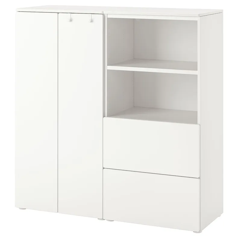 IKEA SMÅSTAD СМОСТАД / PLATSA ПЛАТСА, комбинация д / хранения, белый / белый, 120x42x123 см 594.288.25 фото №1