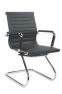 Офісне крісло HALMAR PRESTIGE SKID екошкіра, чорний фото thumb №1