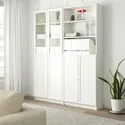 IKEA BILLY БІЛЛІ / OXBERG ОКСБЕРГ, стелаж панель / скляні дверцята, білий, 160x30x202 см 792.807.24 фото thumb №2