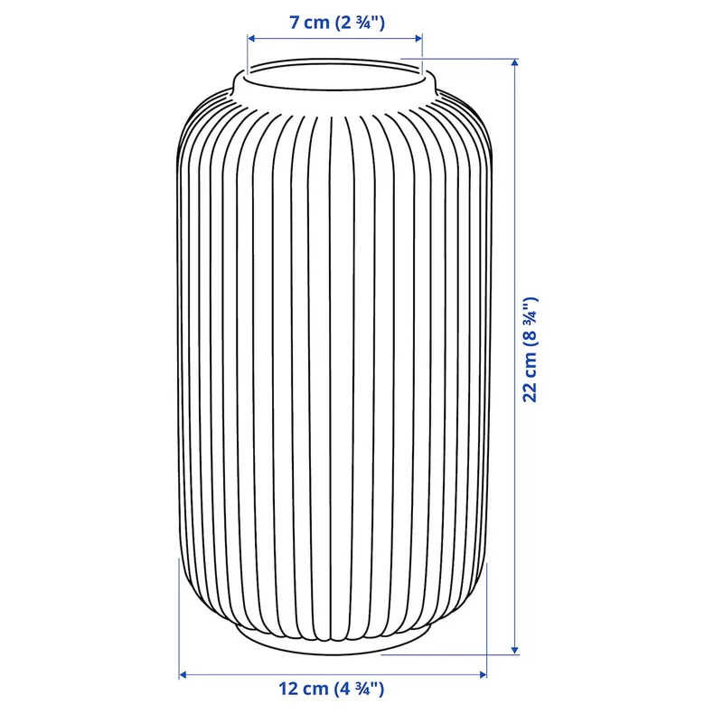 IKEA STILREN СТІЛЬРЕН, ваза, Світло-бірюзовий, 22 см 505.979.93 фото №4
