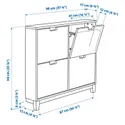 IKEA STÄLL СТЕЛЛЬ, шафа для взуття з 4 відділеннями, темно-сірий, 96x17x90 см 905.302.36 фото thumb №6