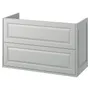 IKEA TÄNNFORSEN ТАННФОРСЕН, шкаф для раковины с ящиками, светло-серый, 100x48x63 см 005.351.20 фото