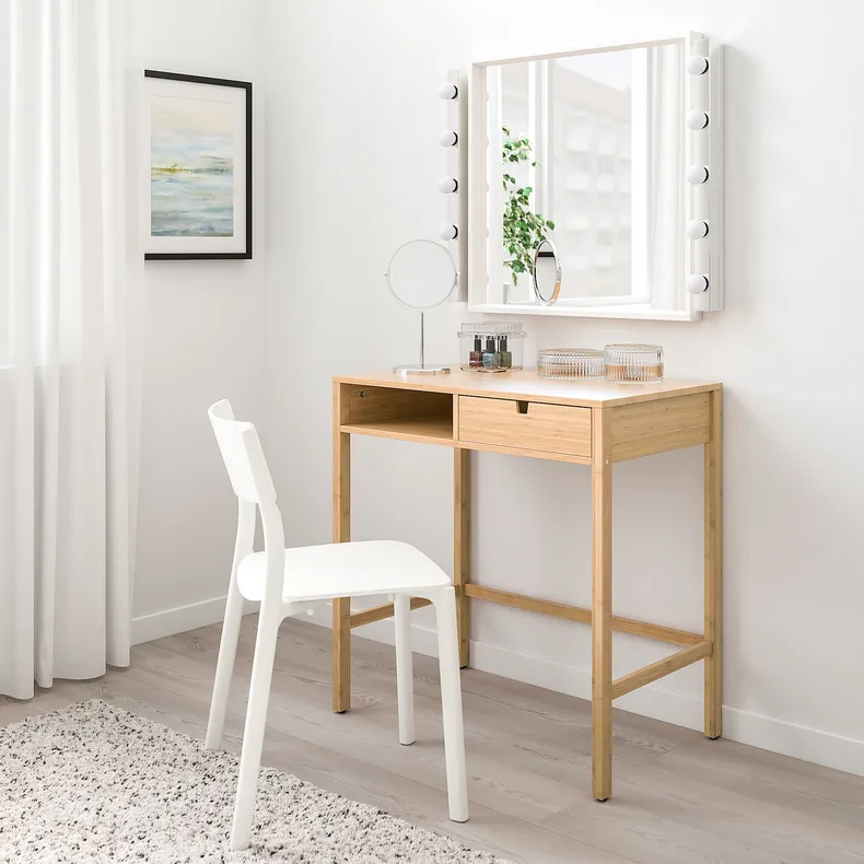 IKEA NORDKISA НОРДКІСА, туалетний столик, бамбук, 76x47 см 204.394.72 фото №2