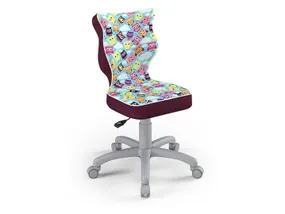 BRW Дитячий стілець для парти сова, розмір 4 OBR_PETIT_SZARY_ROZM.4_STORIA_32 фото