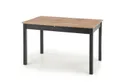 Обідній стіл розкладний HALMAR GREG 124-168x74 см дуб вотан/чорний фото thumb №12