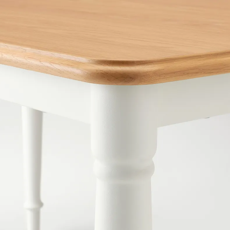 IKEA DANDERYD ДАНДЕРЮД / INGOLF ІНГОЛЬФ, стіл+4 стільці, дуб білий okl / Hallarp бежевий, 130x80 см 793.887.34 фото №7