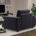 IKEA VIMLE ВІМЛЕ, крісло, з широкими підлокітниками/Djuparp темно-сірий 294.768.70 фото thumb №3