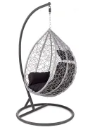 Садовое кресло, кокон HALMAR EGGY, серый/черный фото thumb №3