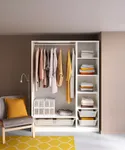 IKEA PAX ПАКС, гардероб, комбінація, білий, 150x58x201 см 293.856.72 фото thumb №2