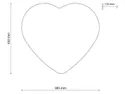BRW Серце 2-точковий тканинний дитячий світильник білий 095011 фото thumb №6