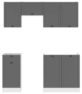 BRW Кухонний гарнітур Junona Line 170 см графіт, білий/графіт JUNONA_MODUL_WER_2/170_BBL-BI/GF фото