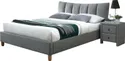Кровать двуспальная HALMAR SANDY 2 160x200 см серый фото thumb №1