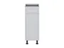 BRW Нижний кухонный шкаф Verdi 30 см левый с ящиком с плавным закрытием светло-серый матовый, греноловый серый/светло-серый матовый FL_D1S_30/82_L/STB-SZG/JSZM фото