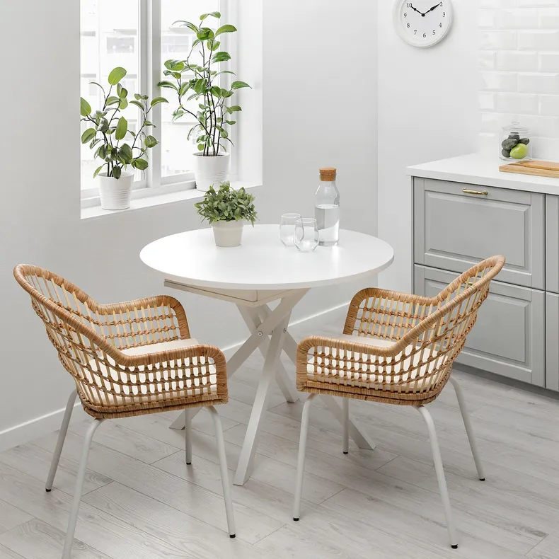IKEA GRANSTORP ГРАНСТОРП, раздвижной стол, белый, 90 / 120x90 см 705.115.35 фото №5