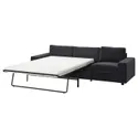 IKEA VIMLE ВИМЛЕ, 3-местный диван-кровать, с широкими подлокотниками/Djuparp темно-серый 995.372.76 фото thumb №1