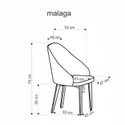 Стілець HALMAR MALAGA MAVEL 44 / STELAR 54, кориця фото thumb №2