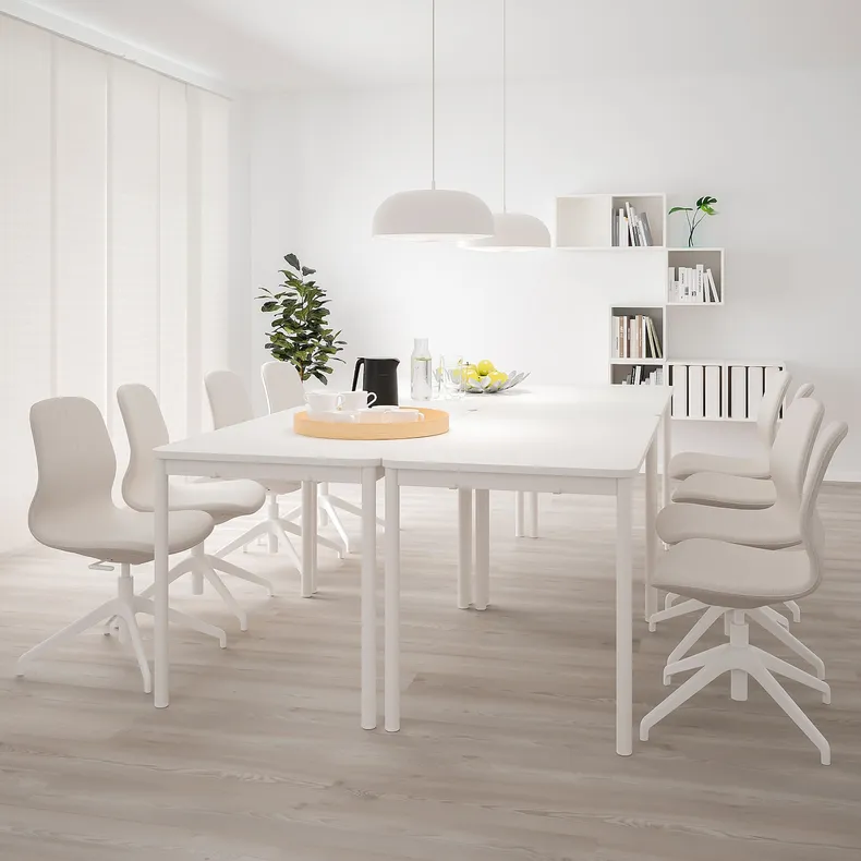 IKEA TOMMARYD ТОММАРЮД, стіл, білий, 130x70 см 993.874.89 фото №5