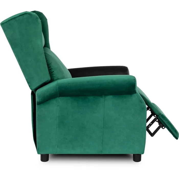 Кресло реклайнер бархатное MEBEL ELITE SIMON Velvet, зеленый фото №11