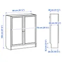 IKEA BILLY БИЛЛИ / OXBERG ОКСБЕРГ, стеллаж с дверьми, белый, 80x30x106 см 492.800.42 фото thumb №4