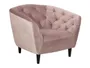 BRW Крісло для відпочинку Ria 1 стьобане велюрове пудрово-рожеве FO-RIA-1--VIC_18 фото
