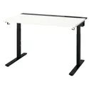 IKEA MITTZON МІТТЗОН, письмовий стіл, білий / чорний, 120x80 см 795.260.33 фото thumb №1